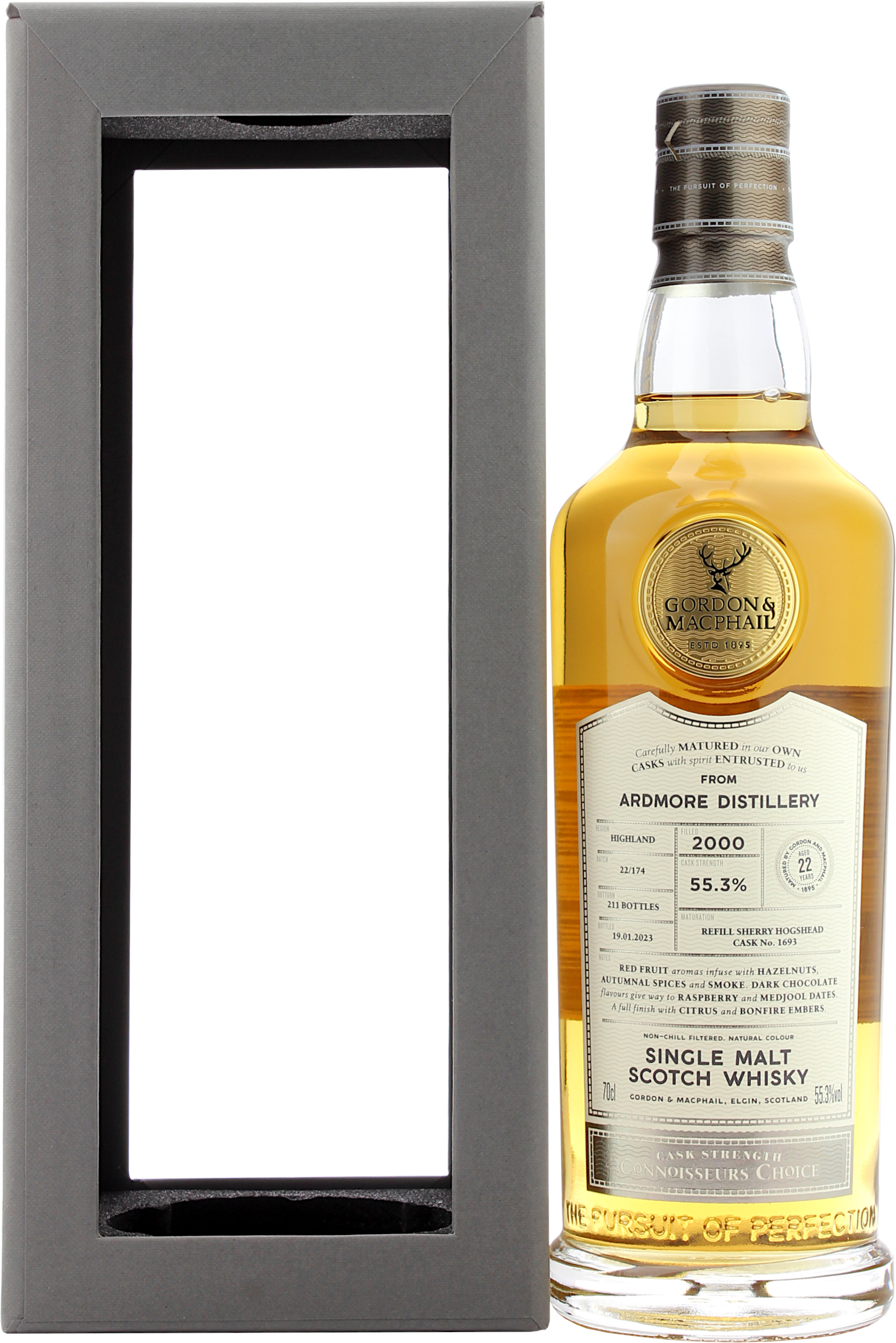 Ardmore 22 Jahre 2000/2023 G&M Connoisseurs Choice Cask Strength 55.3% 0,7l