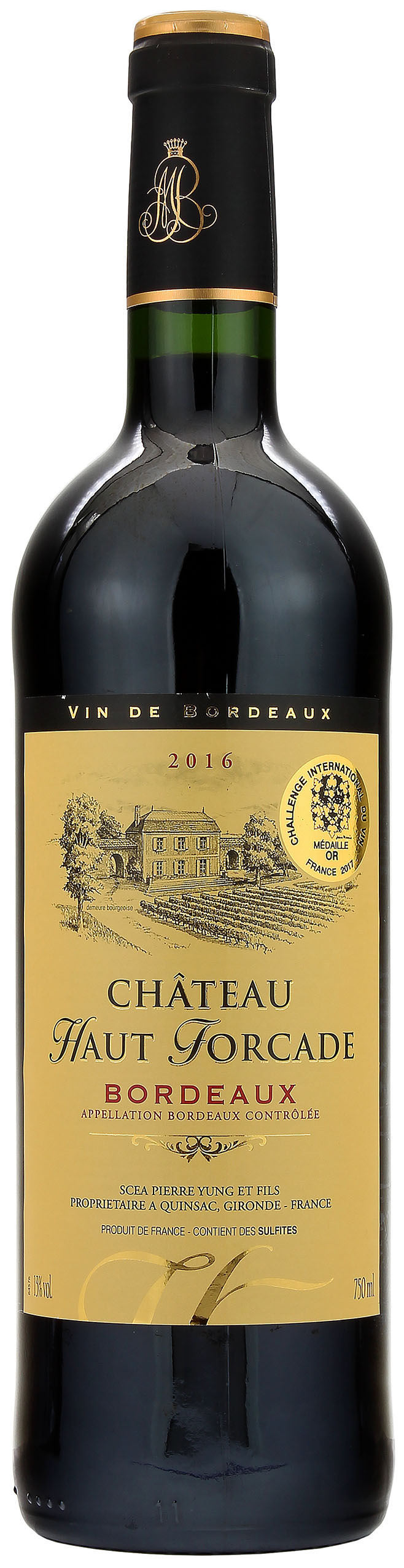 Château Haut Forcade Bordeaux rouge AOC 2016 13.0% 0,75l