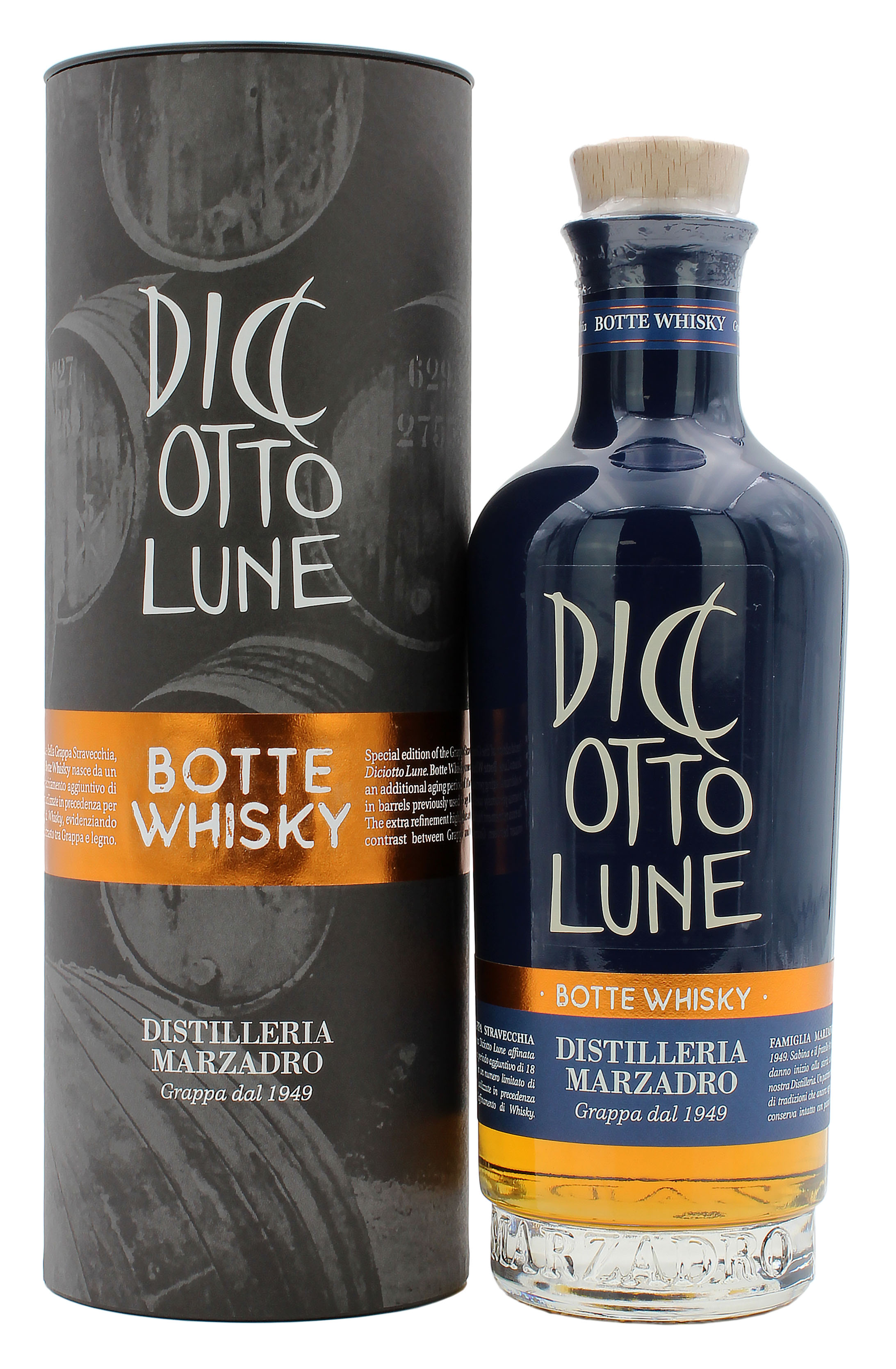 Marzadro Le Diciotto Lune Botte Whisky Grappa 42.0% 0,5l