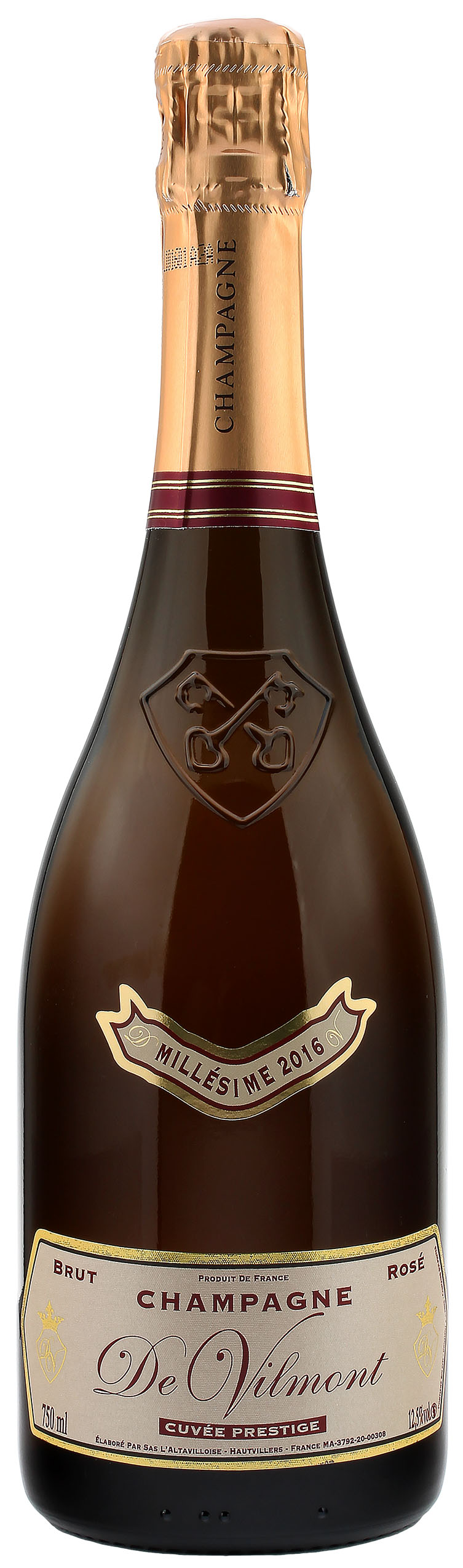 De Vilmont Champagne Cuvée Prestige Millésime Rosé 12.5% 0,75l