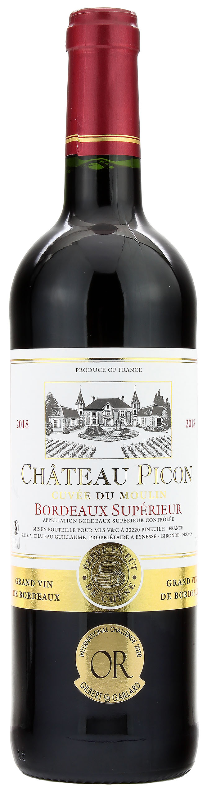 Château Picon Bordeaux superieur AOC 2019 14.0% 0,75l