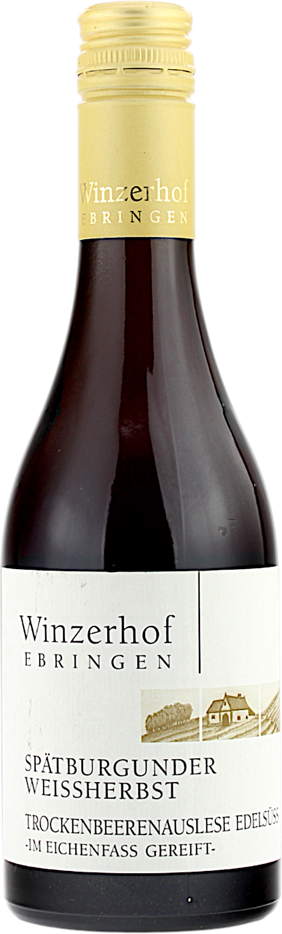 Spätburgunder Weissherbst 2018 Trockenbeerenauslese Edelsüss Eichenfass Winzerhof Ebringen 9.0% 0,375l Spätburgunder Weissherbst 2018 Trockenbeerenauslese Edelsüss Eichenfass Winzerhof Ebringen 9.0% 0,375l