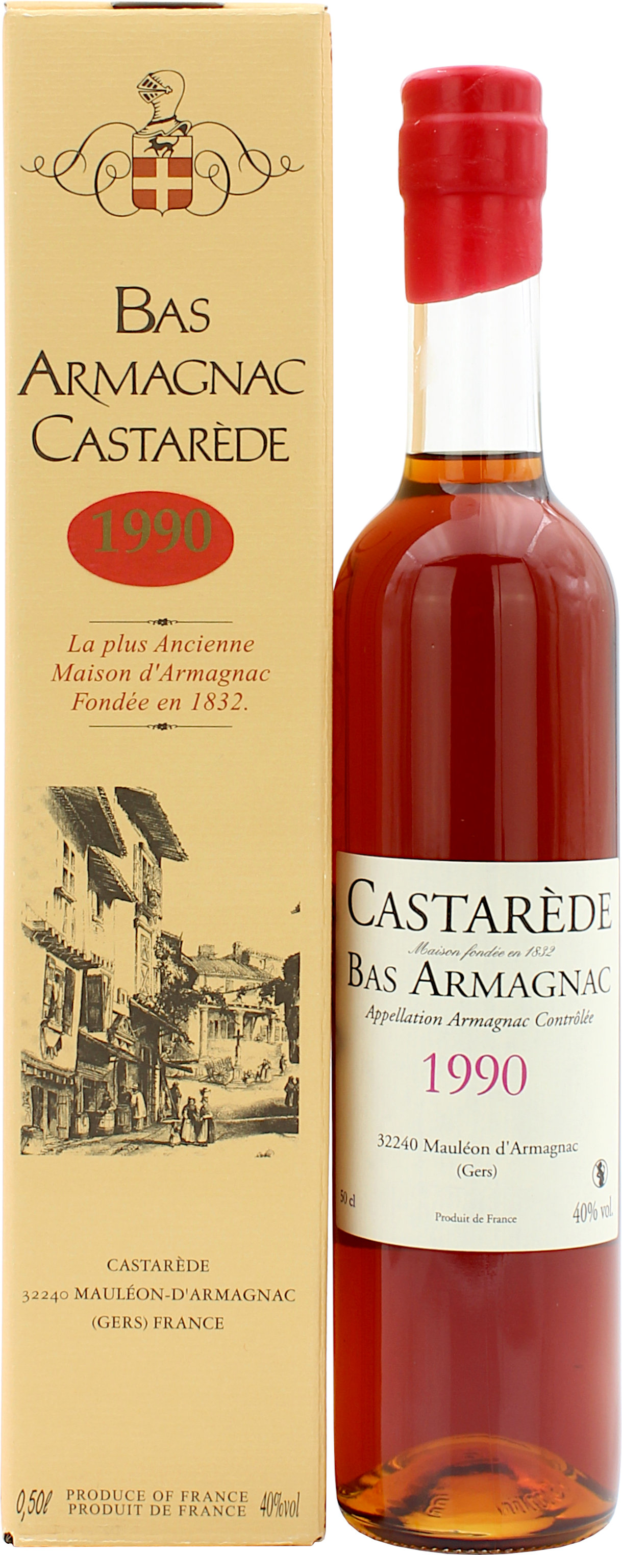 Armagnac Castarède 31 Jahre 1990 40.0% 0,5l