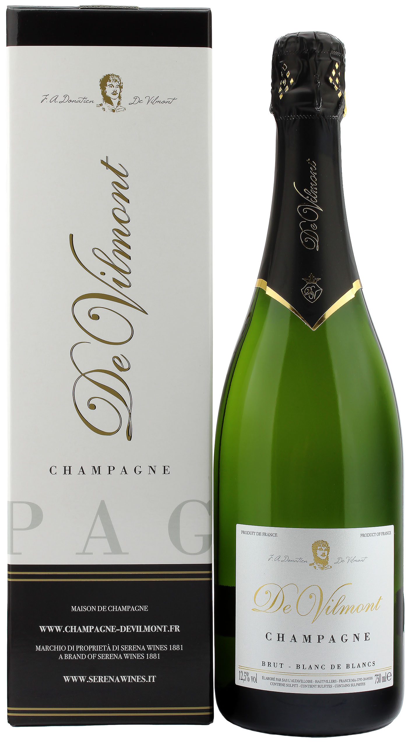 De Vilmont Champagne Brut Blanc de Blanc 12.5% 0,75l